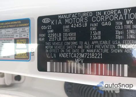 2021 Kia Seltos Sx Turbo из США, поврежденный, VIN KNDETCA23M7218221